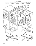 LINER, LIT/OPTIONAL Diagram and Parts List for RT14HKYAW00  Roper Refrigerator