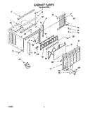 CABINET Diagram and Parts List for R612  Whirlpool Air Conditioner
