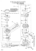 PUMP AND MOTOR Diagram and Parts List for DU925QWDQ5  Whirlpool Dishwasher