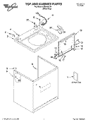 TOP AND CABINET PARTS Diagram and Parts List for LSB6400LW1  Whirlpool Washer