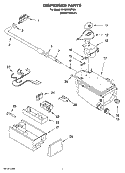 DISPENSER PARTS Diagram and Parts List for GHW9300PW4  Whirlpool Washer