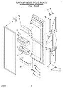 REFRIGERATOR DOOR Diagram and Parts List for 3ED25DQXBN01  Whirlpool Refrigerator