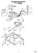 MACHINE BASE PARTS Diagram and Parts List for 3RLSQ8033RW2  Whirlpool Washer