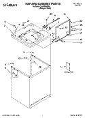 TOP AND CABINET PARTS Diagram and Parts List for CAWS923MQ1  Crosley Washer