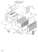 CABINET Diagram and Parts List for ACQ052XG1  Whirlpool Air Conditioner
