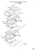 REFRIGERATOR SHELF Diagram and Parts List for SS25AEXHW02  Whirlpool Refrigerator