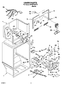 LINER PARTS Diagram and Parts List for 8ET8MTKXKT04  Whirlpool Refrigerator