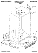 CABINET Diagram and Parts List for KSRB25FBBL00  KitchenAid Refrigerator