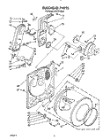 BULKHEAD Diagram and Parts List for LG5721XSW1  Whirlpool Dryer