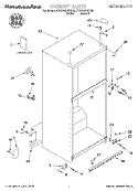 CABINET, LITERATURE Diagram and Parts List for KTRS19KHBT00  KitchenAid Refrigerator