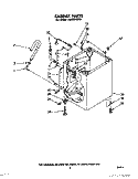 CABINET Diagram and Parts List for LA5300XKW0  Whirlpool Washer