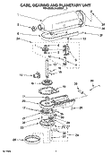 CASE, GEARING AND PLANETARY UNIT Diagram and Parts List for 4KSM50POB0  KitchenAid Mixer
