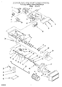 MOTOR AND ICE CONTAINER Diagram and Parts List for KSRS22QDAL00  KitchenAid Refrigerator