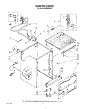 CABINET Diagram and Parts List for DP4800XSW0  Whirlpool Dishwasher