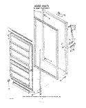 DOOR , LIT/OPTIONAL Diagram and Parts List for EV20VSXKW1  Whirlpool Freezer