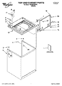 TOP AND CABINET PARTS Diagram and Parts List for 7MLSR7523PT0  Whirlpool Washer