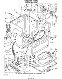 CABINET Diagram and Parts List for LG7811XPW0  Whirlpool Dryer