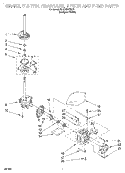 BRAKE, CLUTCH, GEARCASE, MOTOR AND PUMP Diagram and Parts List for 6LBR6245EQ0  Whirlpool Washer