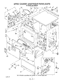 UPPER CABINET AND FRONT PANEL Diagram and Parts List for CS5100XSW0  Whirlpool Dryer