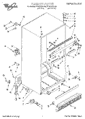 CABINET Diagram and Parts List for ET20ZKXBN00  Whirlpool Refrigerator