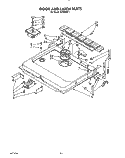 DOOR AND LATCH Diagram and Parts List for KPDI620T1  KitchenAid Dishwasher