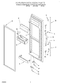REFRIGERATOR DOOR Diagram and Parts List for GD25DQXFW01  Whirlpool Refrigerator