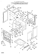 CHASSIS Diagram and Parts List for GR395LXGB0  Whirlpool Range