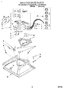 MACHINE BASE Diagram and Parts List for LTE7245AN0  Whirlpool Washer Dryer Combo