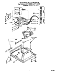 MACHINE BASE Diagram and Parts List for LLT7144BN0  Whirlpool Washer