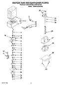MOTOR AND ICE CONTAINER PARTS Diagram and Parts List for KSSO42QTX02  KitchenAid Refrigerator