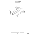 BACKGUARD Diagram and Parts List for RF0100XRW2  Whirlpool Range
