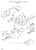 AIRFLOW AND CONTROL Diagram and Parts List for R613  Whirlpool Air Conditioner