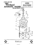 TUB AND BASKET Diagram and Parts List for GLHA7900W2  Whirlpool Washer
