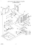 AIRFLOW AND CONTROL Diagram and Parts List for BHAC1200FS0  Whirlpool Air Conditioner