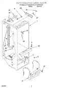 REFRIGERATOR LINER Diagram and Parts List for 8ED22PQXDW01  Whirlpool Refrigerator