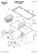 CABINET PARTS Diagram and Parts List for EH150FXKQ01  Whirlpool Freezer
