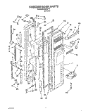 FREEZER DOOR Diagram and Parts List for 3XRA710  Whirlpool Refrigerator
