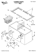 CABINET PARTS Diagram and Parts List for EH150FXMQ01  Whirlpool Freezer