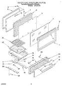DOOR AND BROILER Diagram and Parts List for FGP335BL1  Roper Range