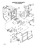 DISPENSER FRONT Diagram and Parts List for 3ED22RQXXW00  Whirlpool Refrigerator