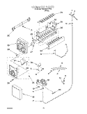 ICE MAKER, OPTIONAL Diagram and Parts List for 7GD25DFXFW01  Whirlpool Refrigerator