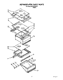 REFRIGERATOR SHELF Diagram and Parts List for KSRB25QXBL11  KitchenAid Refrigerator