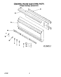 CONTROL FRAME AND KNOB Diagram and Parts List for KEBI240SBL1  KitchenAid Wall Oven