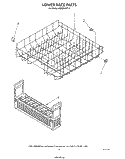 LOWER RACK Diagram and Parts List for 4KPDI620T2  KitchenAid Dishwasher
