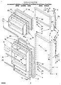 DOOR Diagram and Parts List for ET14JKXDW01  Whirlpool Refrigerator