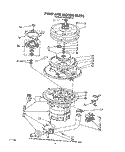 PUMP AND MOTOR Diagram and Parts List for KUDA220T0  KitchenAid Dishwasher