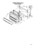 FREEZER DOOR Diagram and Parts List for RT20CKXWW01  Roper Refrigerator