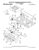 COOKTOP, BURNER AND GRATE PARTS Diagram and Parts List for KDRU767VSS04  KitchenAid Range