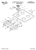 COOKTOP Diagram and Parts List for RF3010XEN0  Whirlpool Range