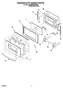 MICROWAVE DOOR PARTS, OPTIONAL PARTS Diagram and Parts List for YKEMC308KM02  KitchenAid Microwave Oven Combo